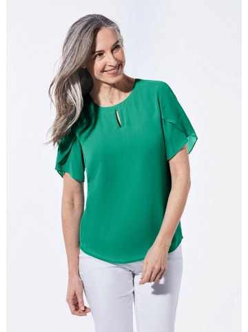 GOLDNER Bluse Bluse mit aufregender Ärmellösung in koralle