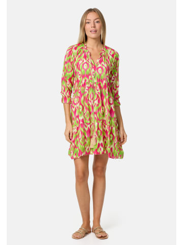 PM SELECTED Kleid in Grün-Fuchsia