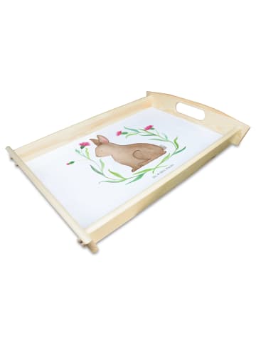 Mr. & Mrs. Panda Tablett aus Holz Hase Sitzen ohne Spruch in Weiß