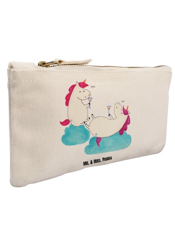 Mr. & Mrs. Panda Schminktasche Einhorn Sekt ohne Spruch in Weiß