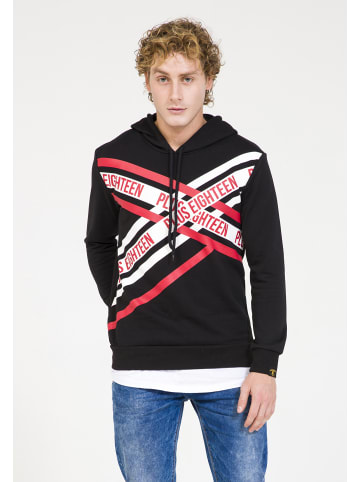 PLUS EIGHTEEN Herren Kapuzenpullover in Schwarz