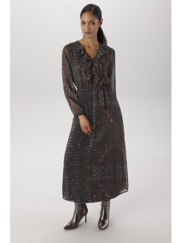 Aniston SELECTED Maxikleid in khaki-camel-schwarz-rose-ocker
