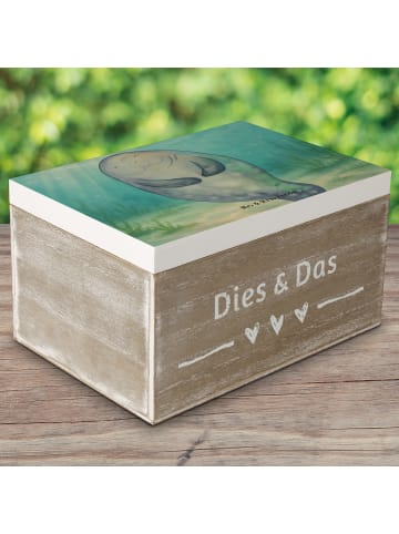 Mr. & Mrs. Panda Geschenkbox Seekuh Happy Design ohne Spruch in Weiß
