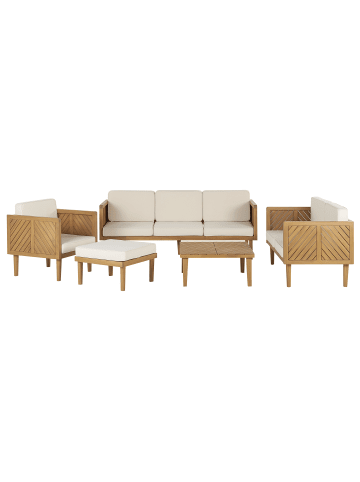Beliani 5-tlg Lounge Set BARATTI in Braun/Beige