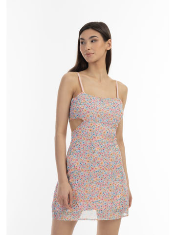 myMo Damen Minikleid in Blau Mehrfarbig