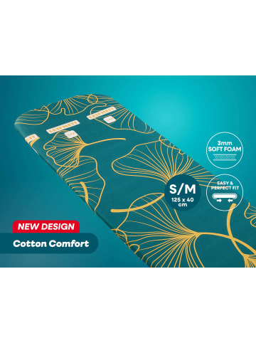 Leifheit Bügeltischbezug Cotton Comfort S/M gelb grün 125,0 x 40,0 x 3,0 cm