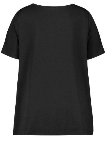 SAMOON T-Shirt Kurzarm Rundhals in Black