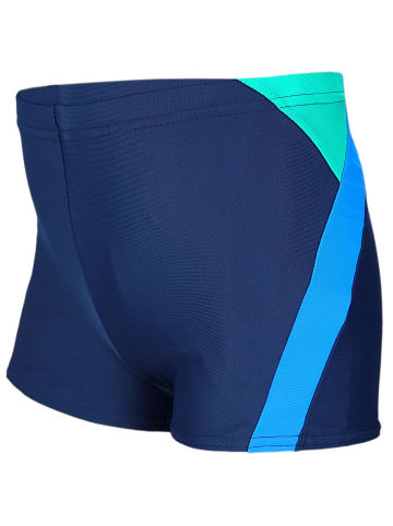 Aquarti Jungen Badehose Gestreift mit Motiven in blau/grün