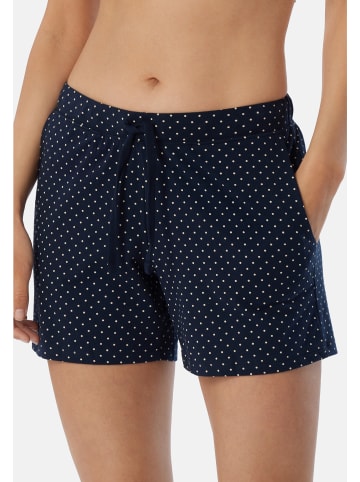 Schiesser Schlafanzug Hose Mix & Relax Cotton in Dunkelblau gepunktet