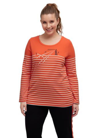 Ulla Popken Longsleeve in korallenrot