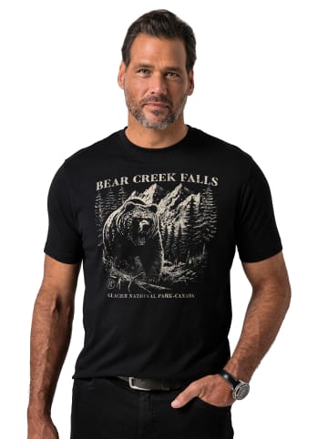 JP1880 Kurzarm T-Shirt in schwarz