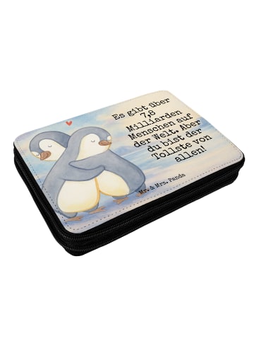 Mr. & Mrs. Panda Stiftetasche Pinguine Kuscheln Design mit Spruch in Weiß