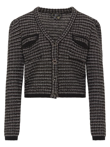 faina Damen Strickjacke in Schwarz Mehrfarbig