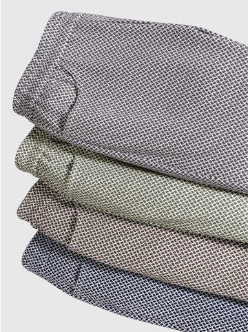 WITT WEIDEN Stretch-Hose in schoko-ecru-gemustert