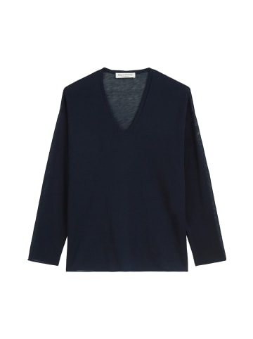 Marc O'Polo Feinstrick-Pullover loose in Dark Navy