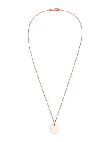 Elli Halskette 925 Sterling Silber Geo, Plättchen in Rosegold