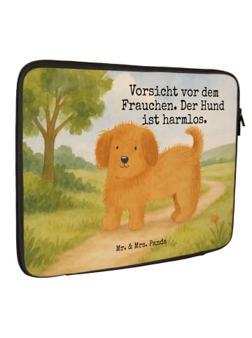 Mr. & Mrs. Panda Laptop Sleeve Hund Flauschig Design mit Spruch in Weiß