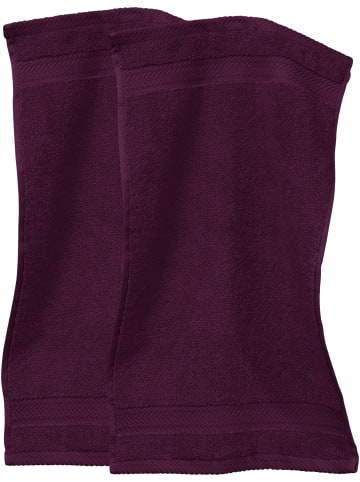 Erwin Müller Frottier Gästetuch 2er-Pack Friedrichshafen in aubergine