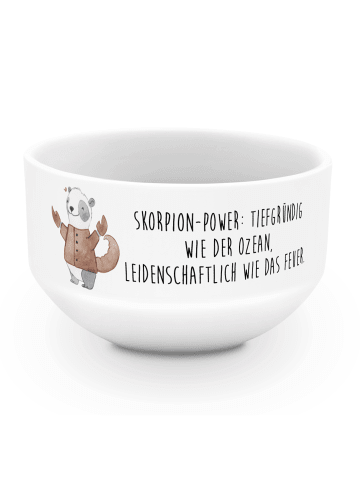 Mr. & Mrs. Panda Müslischale Skorpion Astrologie mit Spruch in Weiß
