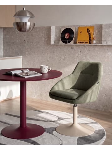 Beliani Esszimmerstuhl WESTMINSTER in Grün/Beige - (W) 57 x (H) 79 x (L) 56 cm