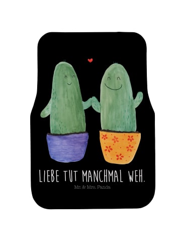 Mr. & Mrs. Panda Fußmatte Fürs Auto Kaktus Liebe mit Spruch in Schwarz