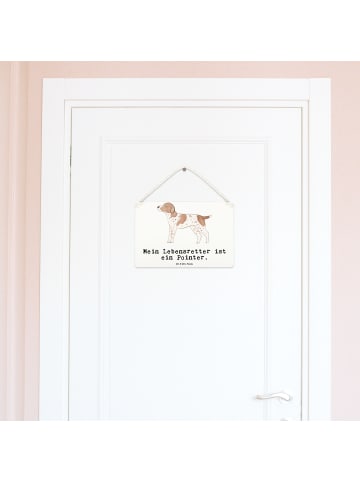 Mr. & Mrs. Panda Schild Pointer Lebensretter mit Spruch in Weiß