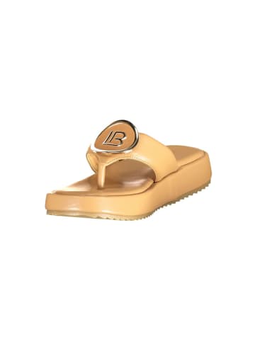 Laura Biagiotti Beige Polyurethan Damen Sandale