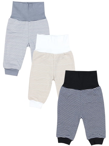 TupTam Baby Jungen Lange Pumphose 3er Pack in grau/beige