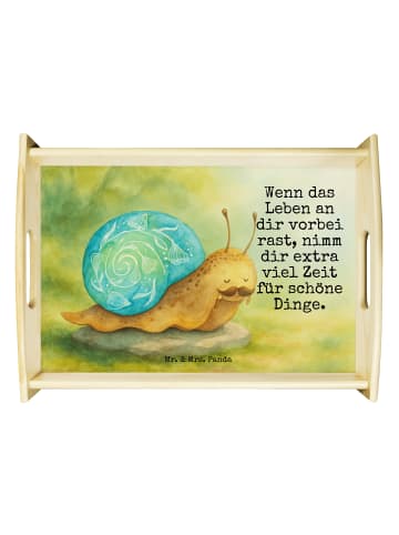 Mr. & Mrs. Panda Serviertablett Schnecke Sir Design mit Spruch in Weiß