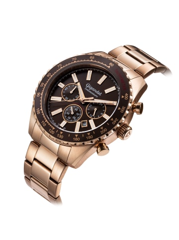 Gigandet Quarzuhr Chronograph "CHRONO KING" in Rotgold/Braun