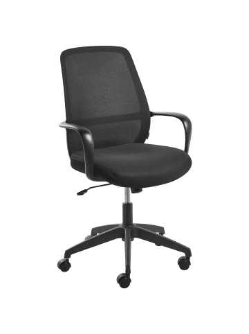 Beliani Bürostuhl VELTO in Schwarz/Silber - (W) 60 x (H) 96 x (L) 60 cm