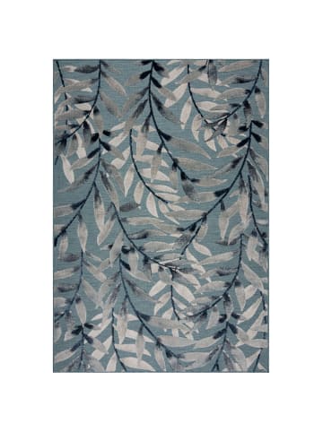 KADIMA DESIGN Eleganter Balkonteppich mit floralem Türkis-Design