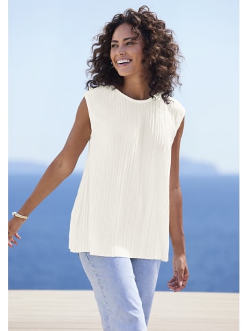 LASCANA Pliseetop in creme