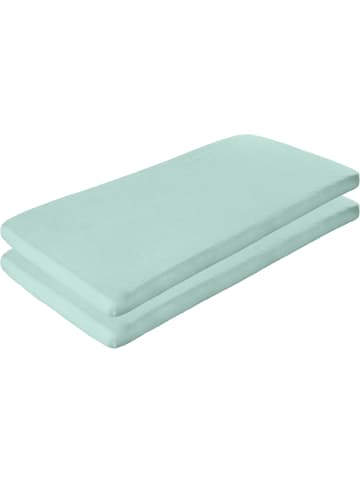 Erwin Müller Frottee Kinder-Spannbettlaken 2er-Pack Erding in mint
