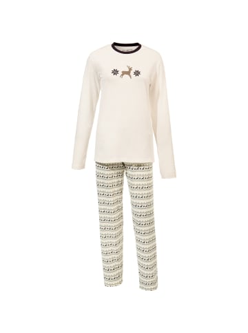 REDBEST Single-Jersey Schlafanzug 2er-Pack in grau/creme