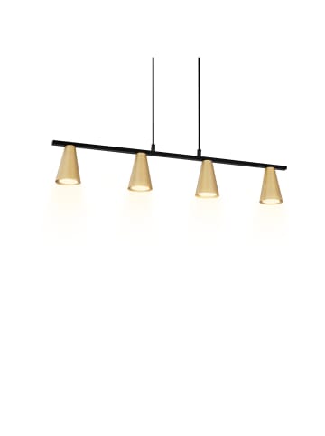 ZMH Pendelleuchte 4-flammige GU10 in gold Kegelform Design Metall Modern Max.25W