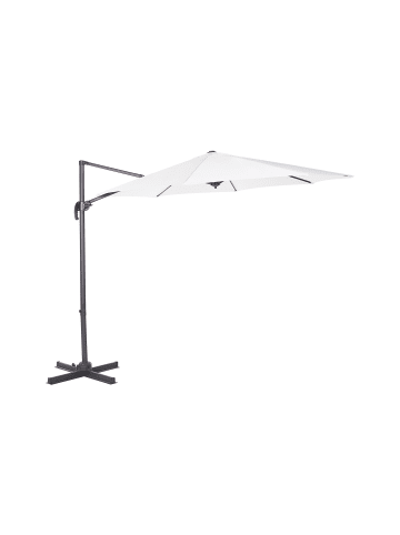 Beliani Ampelschirm SAVONA in Weiß/Schwarz - (W) 294 x (H) 257 x (L) 294 cm