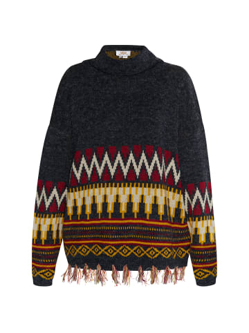 usha FESTIVAL Damen Strickpullover in Marine Grau Mehrfarbig