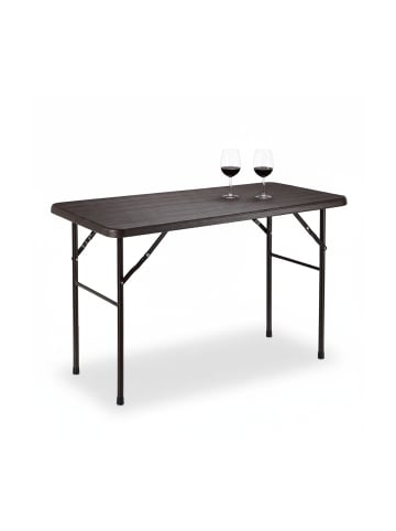 relaxdays Gartentisch in Braun - (B)120 x (H)74 x (T)60 cm