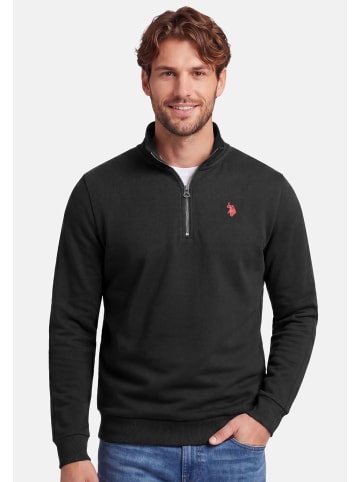 U.S. Polo Assn. U.S. POLO ASSN. Herren Pullover Half Zip P017 in Schwarz - Rot
