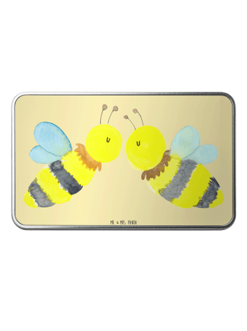 Mr. & Mrs. Panda Geschenkbox Biene Liebe ohne Spruch in Gelb Pastell