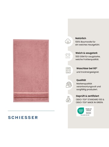 Schiesser Gästetuchset Skyline Color 5-teilig in Altrosa