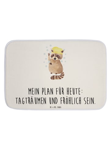 Mr. & Mrs. Panda Badvorleger Waschbär mit Spruch in Weiß
