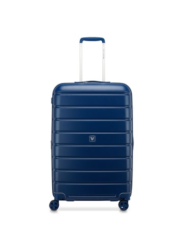 Roncato Relife 4 Rollen Trolley 73 cm mit Dehnfalte blau