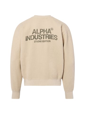 Alpha Industries Sweatshirt Studio Waffle in beige