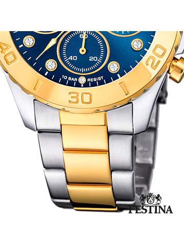 Festina Analog-Armbanduhr Festina Boyfriend silber, gold mittel (ca. 39mm)