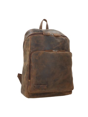 Plevier Hertz Daypack Leder 45 cm Laptopfach dunkelbraun