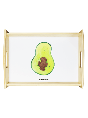 Mr. & Mrs. Panda Tablett Avocado Kern ohne Spruch in Weiß