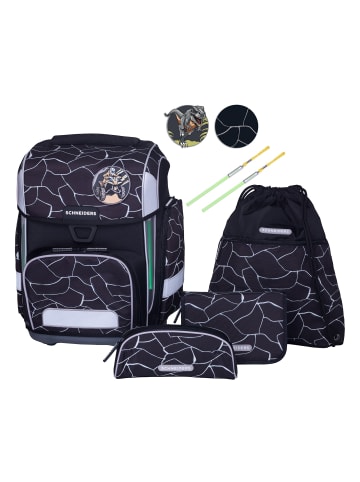 SCHNEIDERS Ergolite Schulranzen-Set 8-teilig in black grey