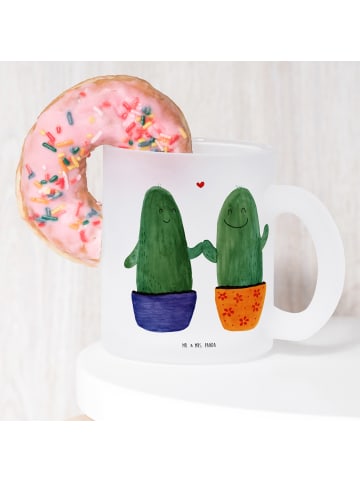 Mr. & Mrs. Panda Teeglas Kaktus Liebe ohne Spruch in Transparent